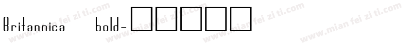 Britannica bold字体转换
